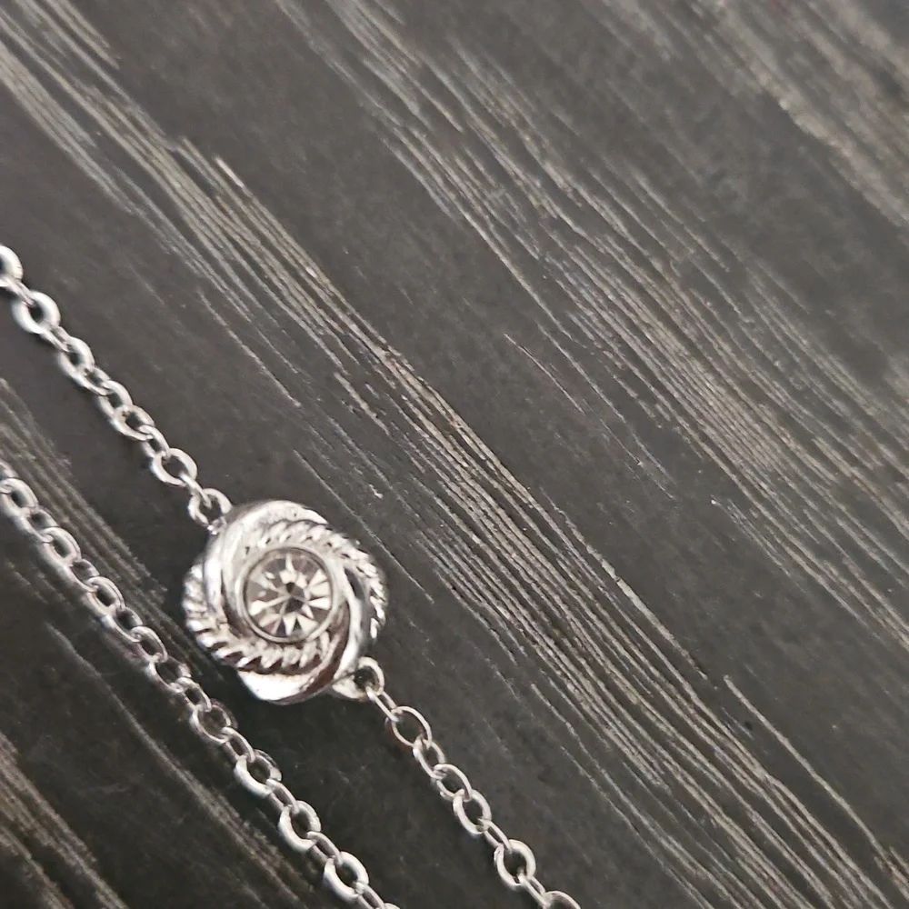Kate Spade Long Silver Necklace with Crystal Accents - Picture 5 of 6